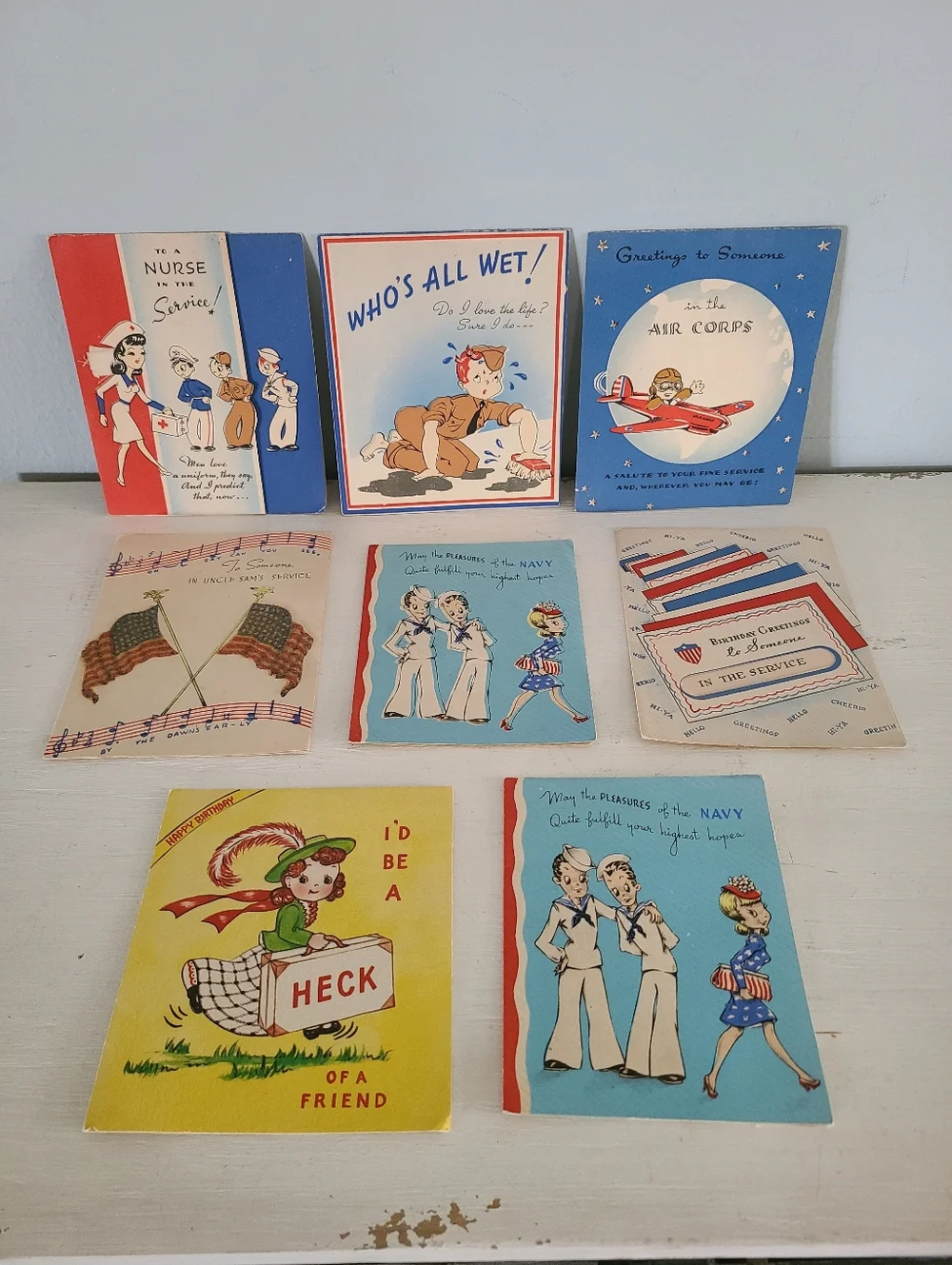 Vintage Military Greeting Cards Unused